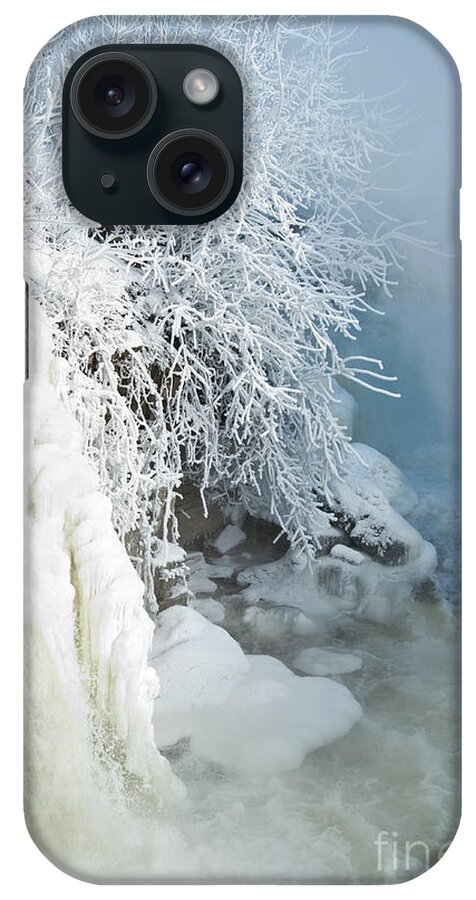 Water Falls iPhone Case featuring the photograph Frozen Falls by Cheryl Baxter