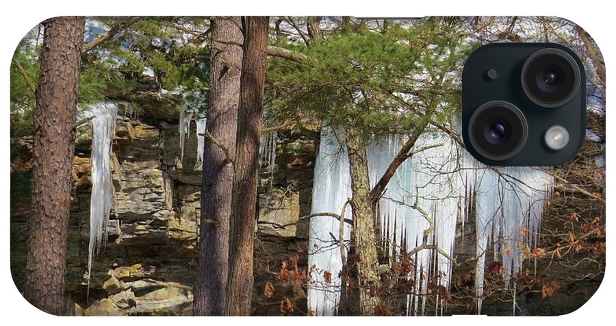 Trough Creek State Park iPhone Case featuring the photograph Frozen Falls by Jeanette Oberholtzer