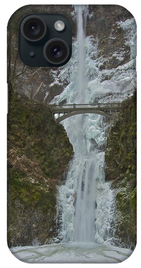 Multnomah Falls iPhone Case featuring the photograph Frozen Multnomah Falls ssA by Todd Kreuter