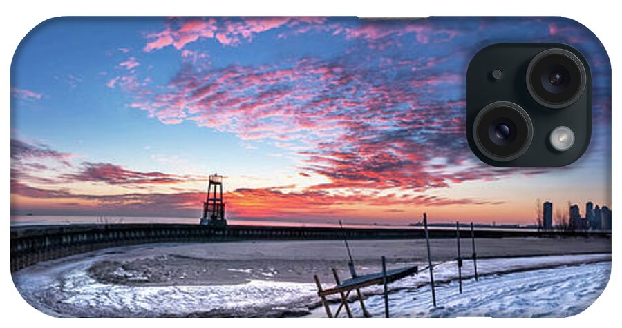Panoramic iPhone Case featuring the photograph Frozen Sunrise by Matt Frankel