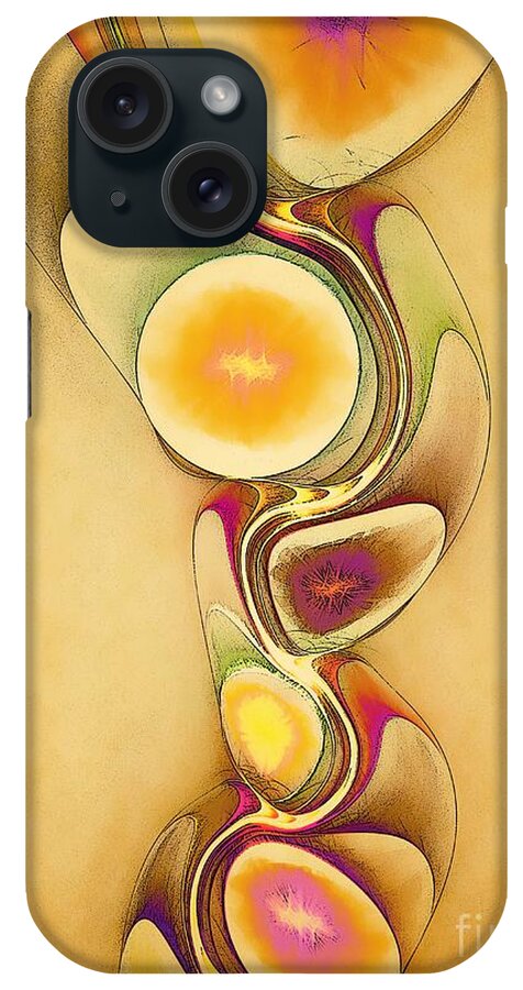 Abstract iPhone Case featuring the digital art Fruit Mask for Body by Klara Acel