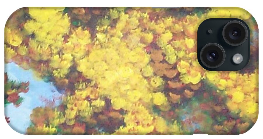 Yellow iPhone Case featuring the painting Fun by Ray Nutaitis