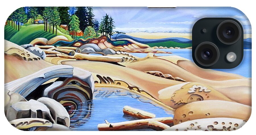 Ocean iPhone Case featuring the painting Gabriola Island by Elissa Anthony