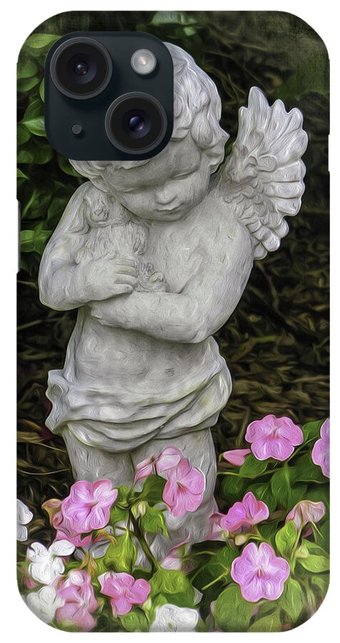 Angels iPhone Case featuring the photograph Garden Angel by Betty Denise