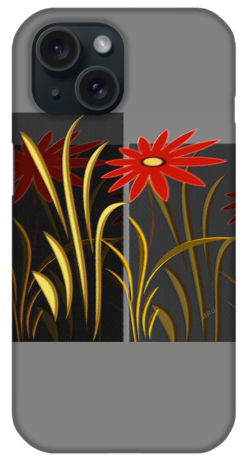 Floral Abstract iPhone Case featuring the digital art Garden by Ben and Raisa Gertsberg
