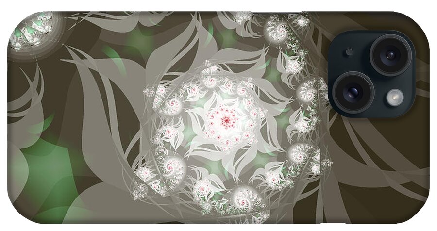 Fractal Art iPhone Case featuring the digital art Garden Echos by Elizabeth McTaggart