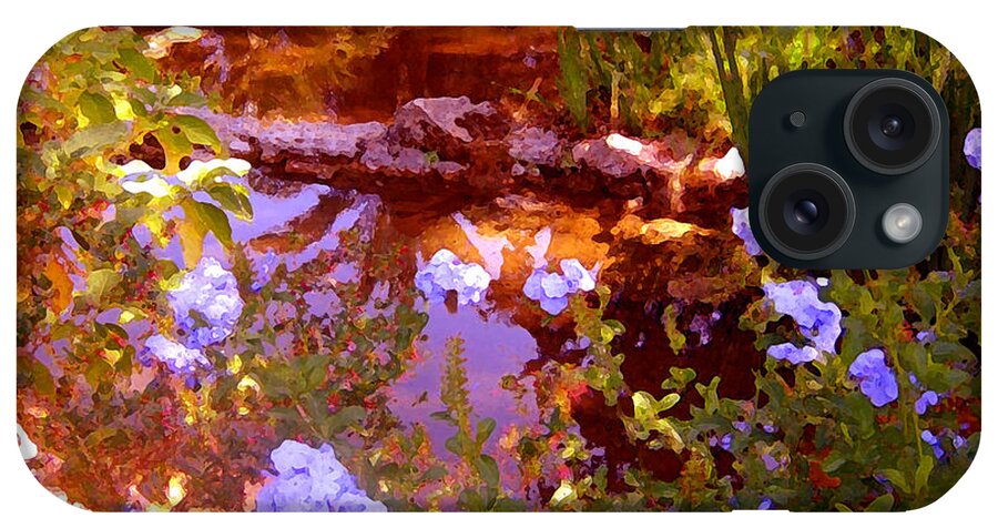 Landscapes iPhone Case featuring the painting Garden Pond by Amy Vangsgard