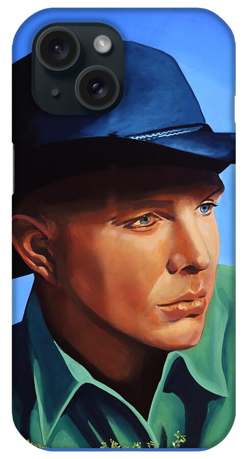 Garth Brooks iPhone Case featuring the painting Garth Brooks by Paul Meijering