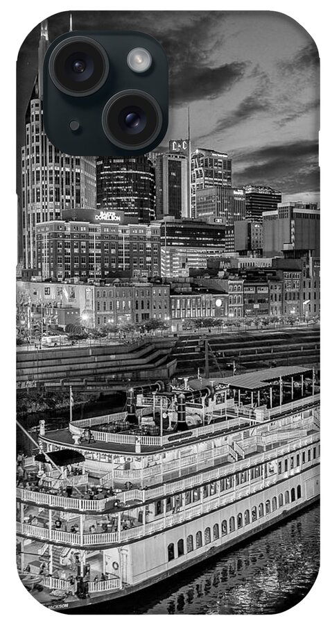Black And White iPhone Case featuring the photograph General Jackson Nashville by Brett Engle