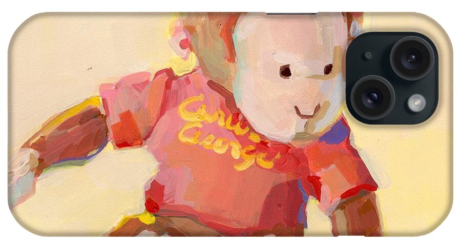Curious George iPhone Case featuring the painting George by Kimberly Santini