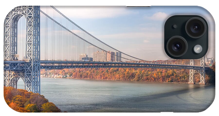 Clarence Holmes iPhone Case featuring the photograph George Washington Bridge by Clarence Holmes