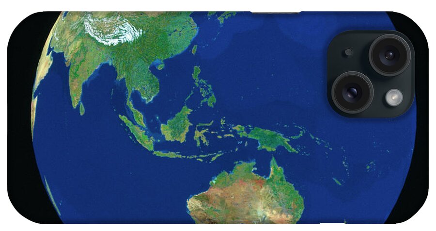 Round Shape iPhone Case featuring the photograph Geosphere View Of Japan & Australia by Copyright Tom Van Sant/geosphere Project, Santa Monica/science Photo Library