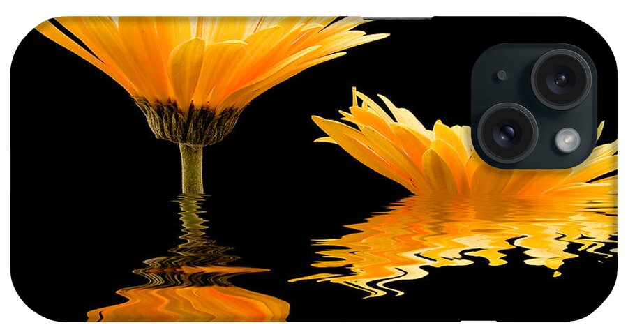 Flower iPhone Case featuring the photograph Gerbera reflection by Jean Noren