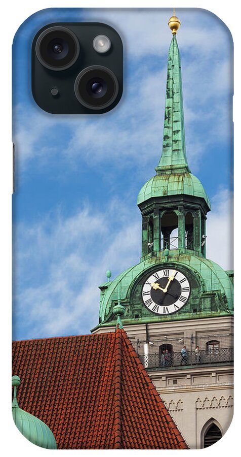 Bavaria iPhone Case featuring the photograph Germany, Bavaria, Munich, Peterskirche by Walter Bibikow