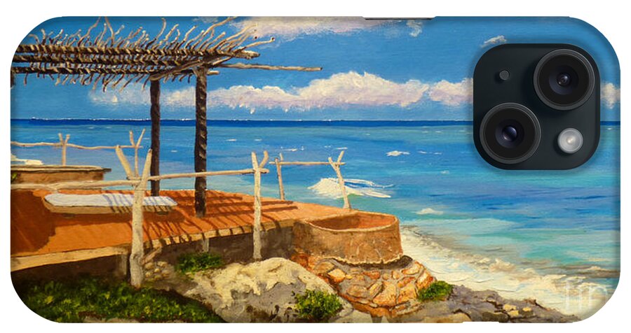 Beach iPhone Case featuring the painting Getaway by Chad Berglund