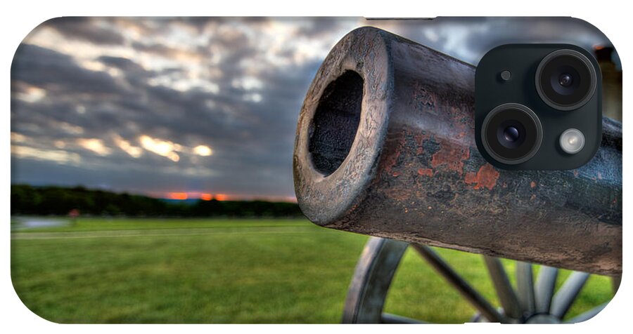 Abraham iPhone Case featuring the photograph Gettysburg Canon Closeup by Andres Leon