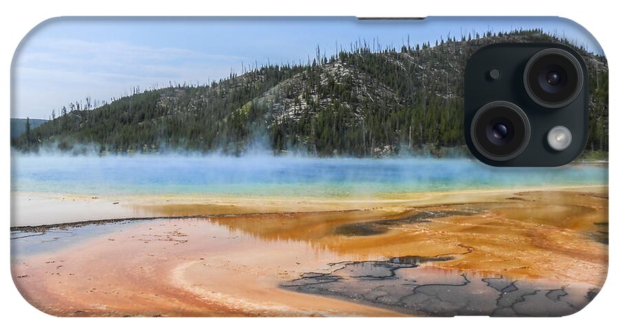 Landscape iPhone Case featuring the photograph Geyser Basin-3 by Elizabeth M