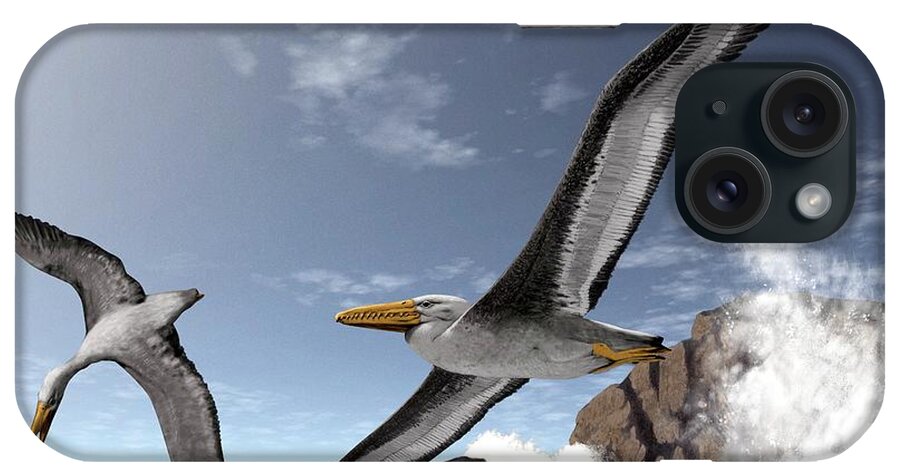 Osteodontornis Orri iPhone Case featuring the photograph Giant Extinct Seabirds by Jaime Chirinos/science Photo Library