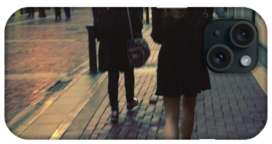 Catwalk iPhone Case featuring the photograph Girl In Red. #dublin #girl #style #walk by Luis Aviles