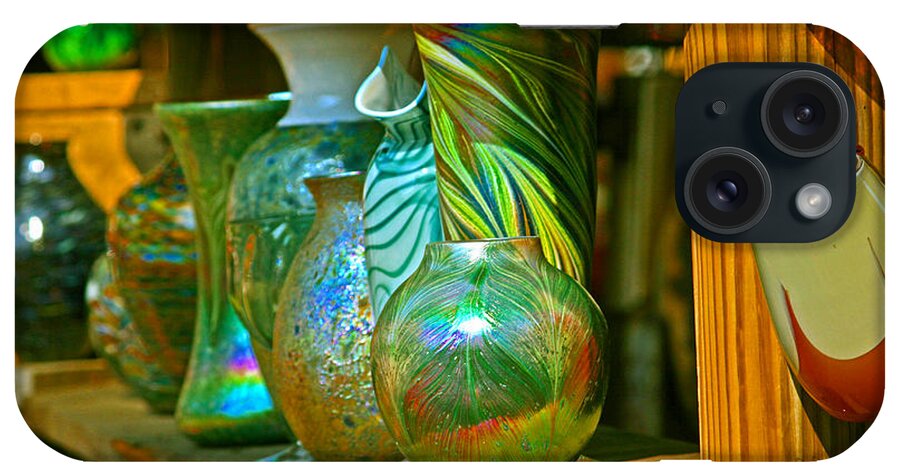Maryland Renaissance Festival; Maryland; Crownsville Maryland iPhone Case featuring the photograph Glassware 02 by Andy Lawless