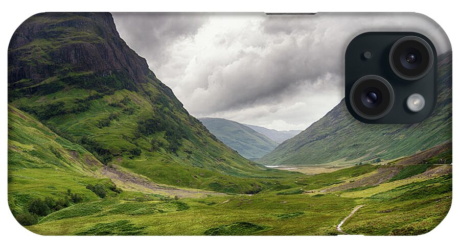 Scenics iPhone Case featuring the photograph Glencoe Valley, Scottish Highlands by Emad Aljumah