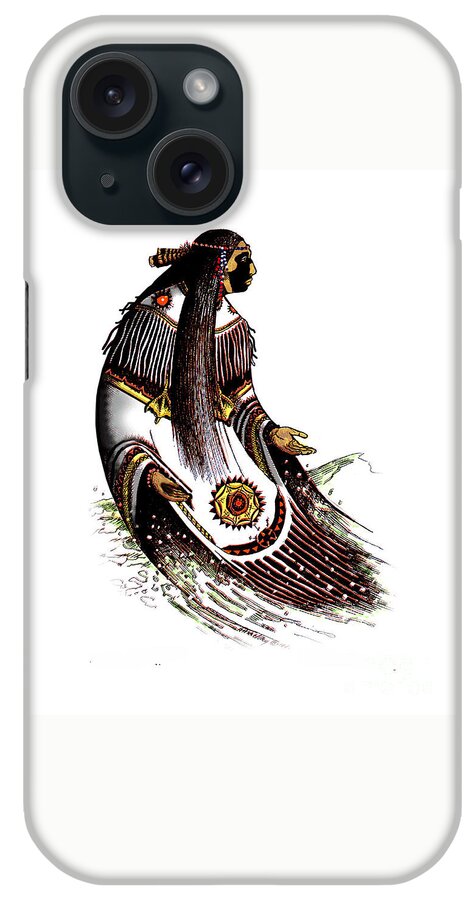 Passamaquoddy iPhone Case featuring the mixed media Glooscap by Art MacKay