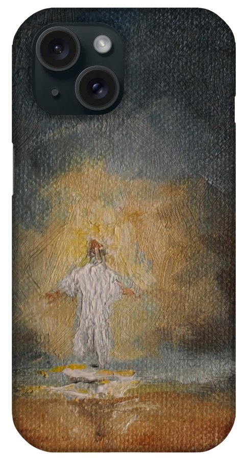 Jesus iPhone Case featuring the painting Glory of the Lord by Carole Foret