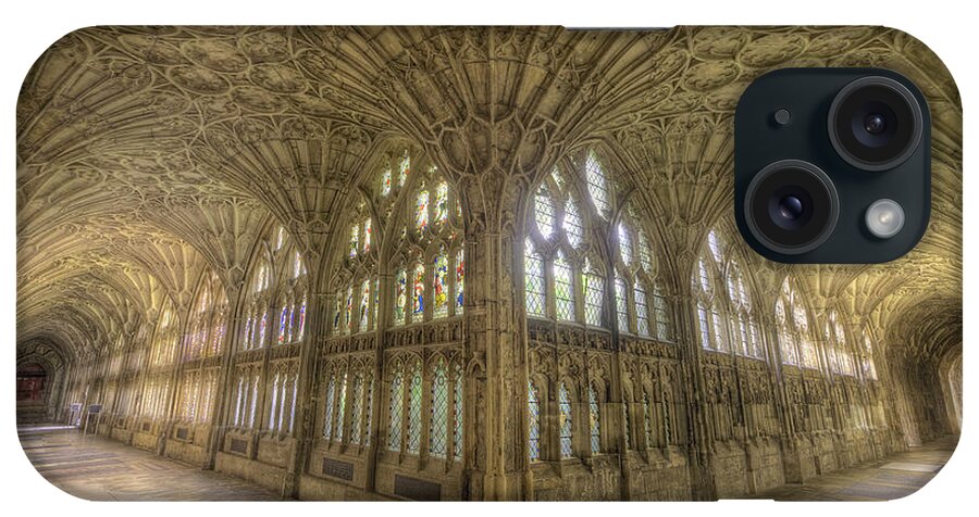 Hdr iPhone Case featuring the photograph Gloucester Cathedral Cloisters by Yhun Suarez