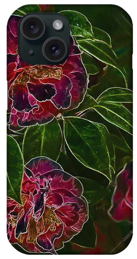 Flowers iPhone Case featuring the photograph Glowing Camellia by Penny Lisowski