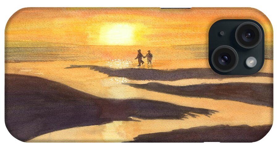 Kalaloch At Sunset iPhone Case featuring the painting Glowing Moments by Joel Deutsch
