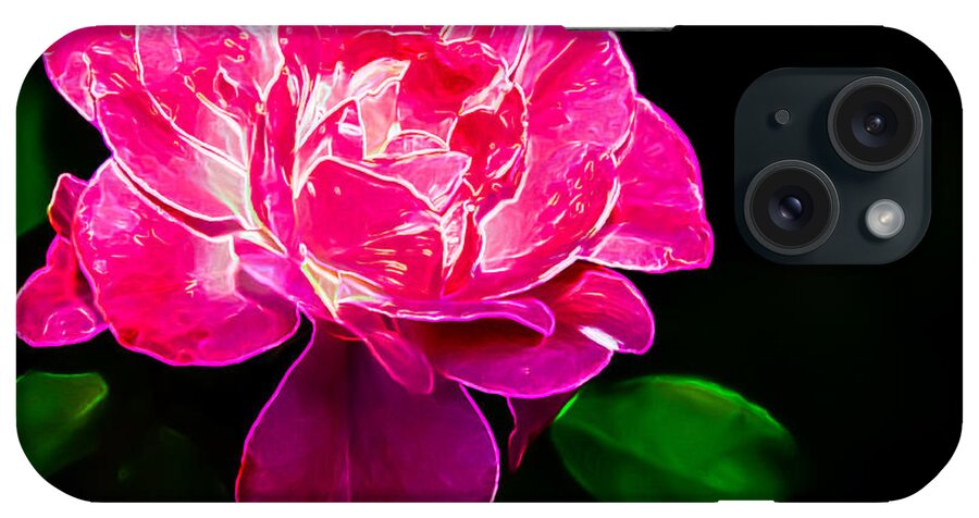 Flowers iPhone Case featuring the photograph Glowing Rose by Penny Lisowski