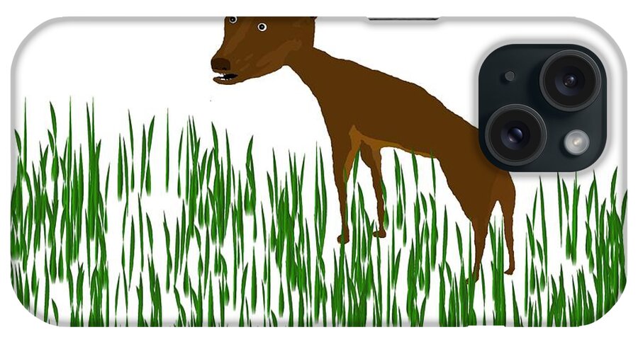 Drawings And Digital iPhone Case featuring the painting Go Doggy by James and Donna Daugherty