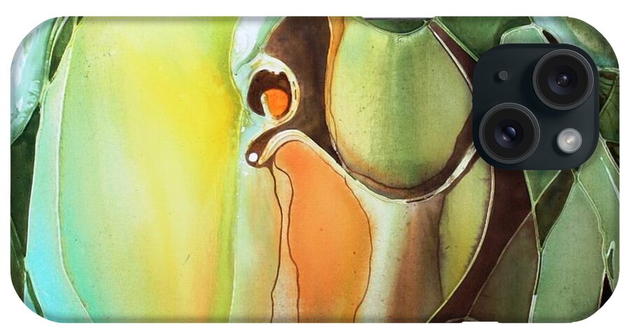 Abstract iPhone Case featuring the painting Go Softly by Pat Purdy