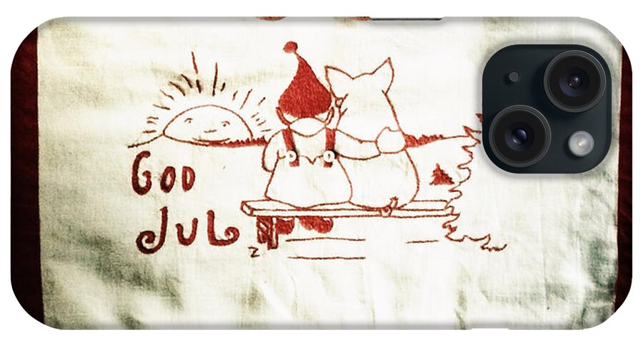 Jultomten iPhone Case featuring the photograph God Jul by Natasha Marco