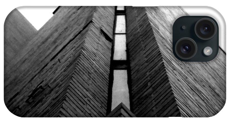 Skompski iPhone Case featuring the photograph Goddard Stair Tower - Black and White by Joseph Skompski