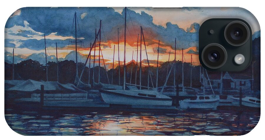 Lake iPhone Case featuring the painting God's Glory Painted on the Heavens by Heidi E Nelson