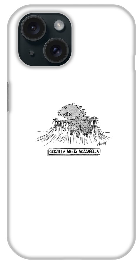 Godzilla Meets Mozzarella iPhone Case