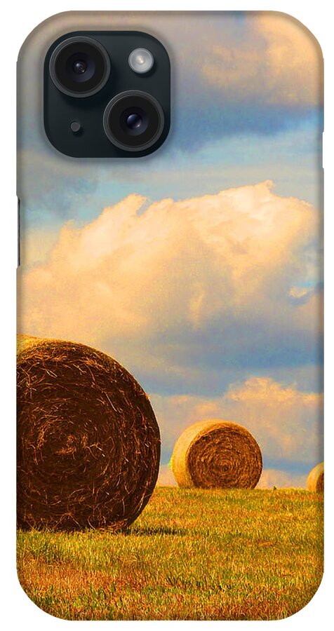  Round Bales iPhone Case featuring the photograph Going Going Gone by Susan Duda