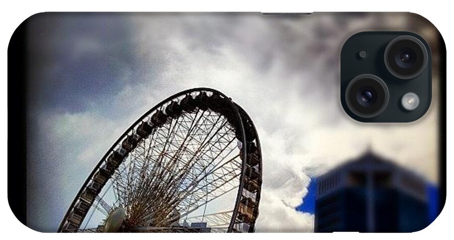 Prohdr iPhone Case featuring the photograph Gold Coast Wheel Under A Stormy Sky by Andrew Mowat