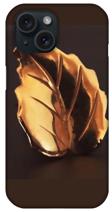 Gold Leaf iPhone Case featuring the photograph Gold Leaf by Rona Black
