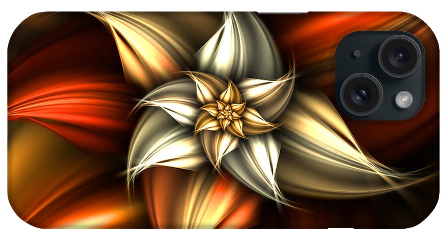 Painting iPhone Case featuring the digital art Golden Beauty by Ester McGuire