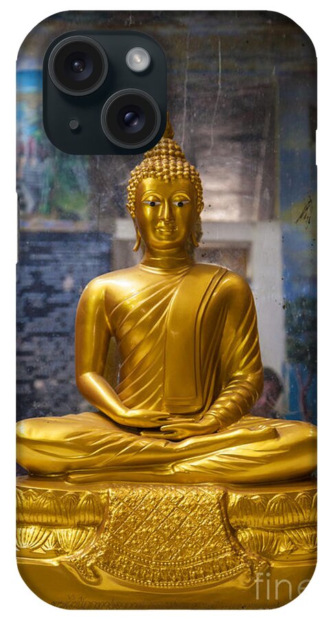 Temple iPhone Case featuring the photograph Golden Buddha in Sri Lanka by Gina Koch
