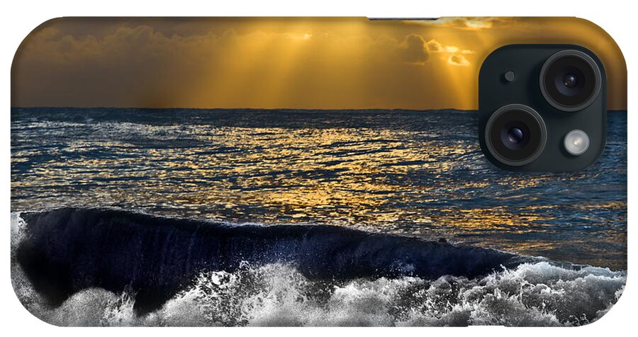 #dee Why iPhone Case featuring the photograph Golden eye of the morning by Miroslava Jurcik