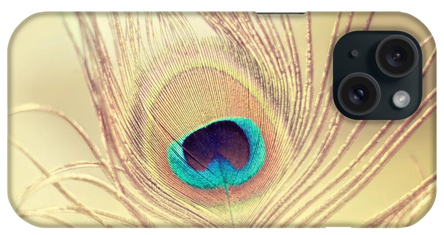 Peacock Feather iPhone Case featuring the photograph Golden Feather by Amy Tyler