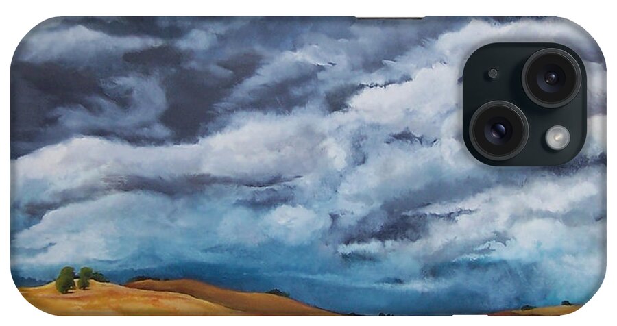 Field iPhone Case featuring the painting Golden Fields by Kathy Laughlin