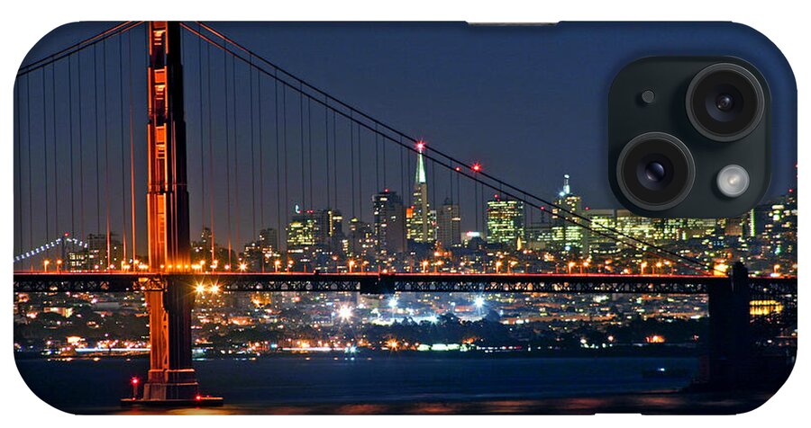 Golden Gate Bridge iPhone Case featuring the photograph Golden Gate Night 10-26-10 by Christopher McKenzie