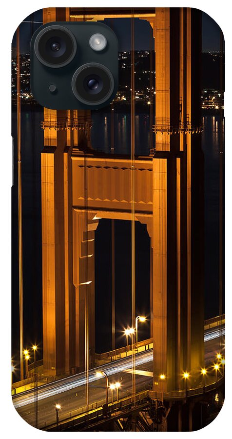 Photograph iPhone Case featuring the photograph Golden Gate North Tower by Mike Lee