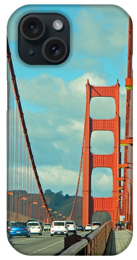 Golden Gate Bridge iPhone Case featuring the photograph Golden Gate Walkway by Emmy Marie Vickers