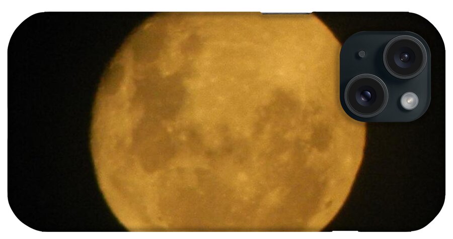 Harvest Moon iPhone Case featuring the photograph Golden Harvest Moon by Gallery Of Hope 