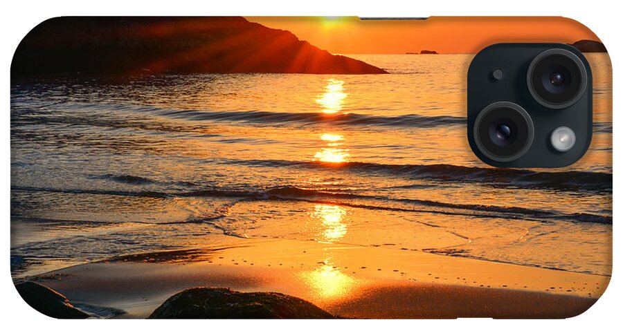 Golden Morning iPhone Case featuring the photograph Golden Morning Singing Beach by Michael Hubley